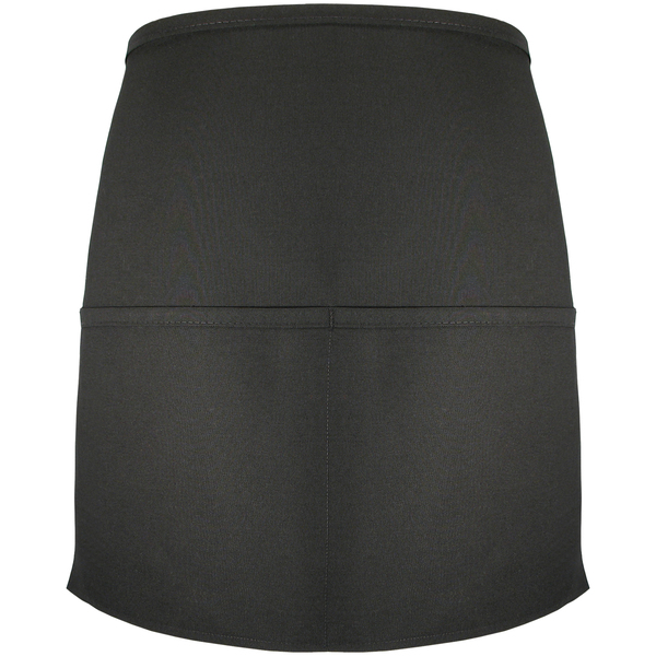 Fame Fabrics Waist Apron, Squared Bottom, F22, Black 18281